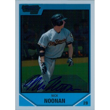 Nick Noonan San Francisco Giants Signed 2007 Bowman Chrome Card #BDPP131