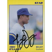 Troy O'Leary Milwaukee Brewers Signed 1989 The Star Card #6 JSA Authenticated