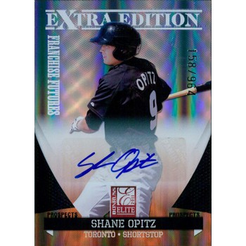 Shane Opitz Signed 2011 Donruss Elite Extra Edition Baseball Card /964 #60