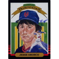 Jesse Orosco New York Mets Signed 1986 Donruss DK Jumbo Card #22 JSA Authentic