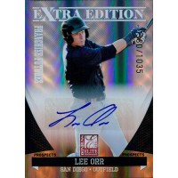 Lee Orr Signed 2011 Donruss Elite Extra Edition Baseball Card /1035 #85