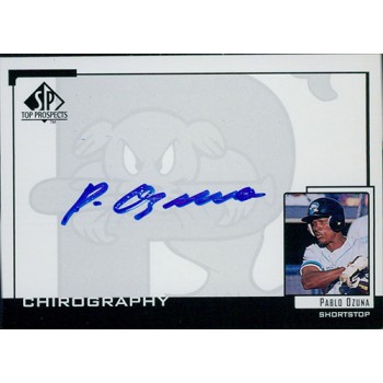 Pablo Ozuna Signed 2000 SP Top Prospects Chirography Card #PO