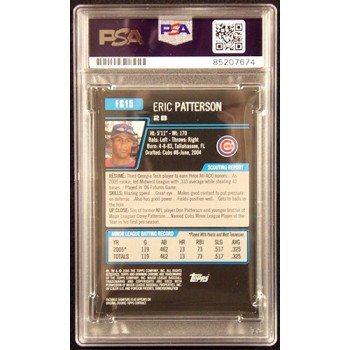 Eric Patterson Signed 2006 Bowman Draft Picks & Prospects Relic Card #FG15 PSA