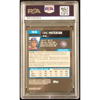 Eric Patterson Signed 2006 Bowman Chrome Draft Picks & Prospects Card #FG15 PSA