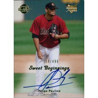 Felipe Paulino Astros Signed 2008 Sweet Spot Sweet Beginnings Card /499 #122