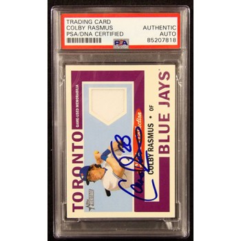 Colby Rasmus Signed 2013 Topps Heritage Relic Card #CCR-CR PSA Authenticated