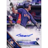 A.J. Reed Houston Astros Signed 2016 Topps Holiday Card #A-ARE /100
