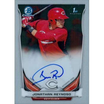 Jonathan Reynoso Cincinnati Reds Signed 2014 Bowman Chrome Card #BCAP-JRE