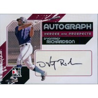 D'Vontrey Richardson Signed 2011 ITG Heroes and Prospects Silver Edition Card #A-DR