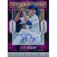 John Richy Signed 2014 Panini Elite Extra Edition Baseball Card /75 #45