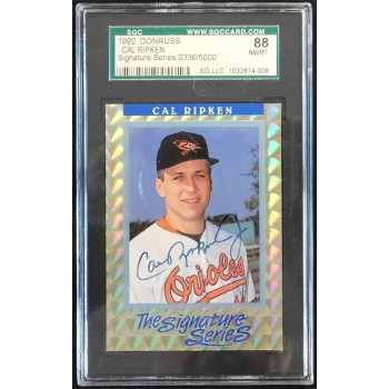 Cal Ripken Jr. Orioles 1992 Donruss Signature Series #336/5000 Card SGC 88 NM/MT