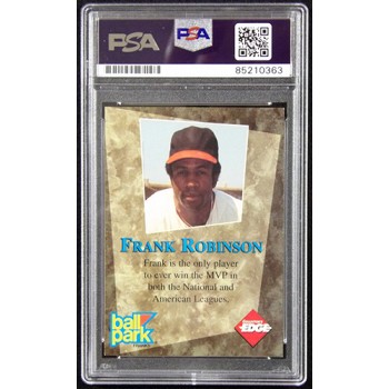 Frank Robinson Signed 1995 Collector's Edge Ball Park Franks Card PSA Authentic