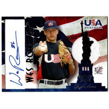 Wes Roemer Signed 2007 USA Baseball National Jersey Signature Blue /150 #AJ-22