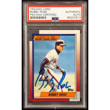 Bobby Rose California Angels Signed 1989 Topps Card #106 PSA Authenticated