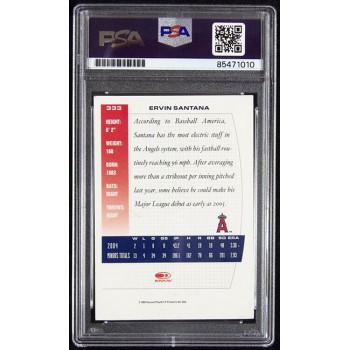 Ervin Santana Signed 2005 Donruss Team Heroes Card #333 PSA Authenticated
