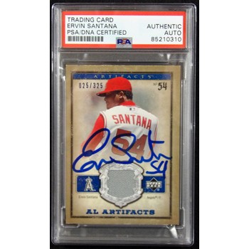 Ervin Santana Signed 2006 Upper Deck AL Artifacts Card #AL-ES PSA Authenticated