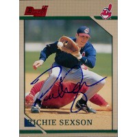 Richie Sexson Cleveland Indians Signed 1996 Bowman Card #335 JSA Authenticated