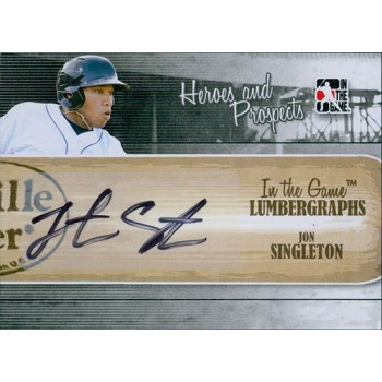 Jon Singleton Signed 2011 ITG Heroes and Prospects Lumbergraphs Card #L-JSI