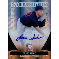 Jake Sisco Signed 2011 Donruss Elite Extra Edition Baseball Card /735 #29