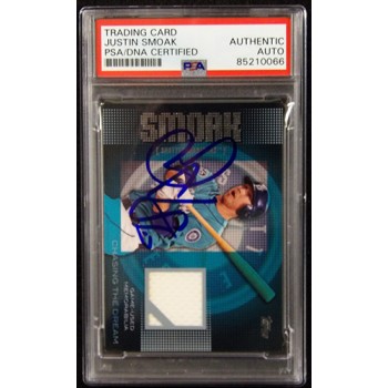 Justin Smoak Signed 2013 Topps Chasing The Dream Relic Card #CDR-JSM PSA Authen