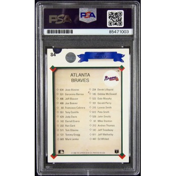 John Smoltz Atlanta Braves Signed 1990 Upper Deck Card #84 PSA Authenticated