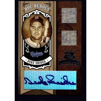 Duke Snider Signed 2005 Donruss Diamond Kings HOF Heroes Patch Card 7/25 #HH-35