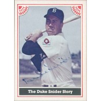 Duke Snider Signed 1983 ASA Limited Edition Story Card JSA Authenticated