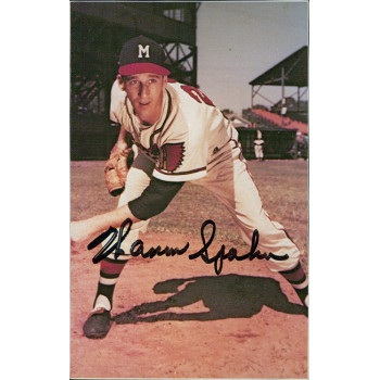 Warren Spahn Milwaukee Braves Signed 1982 TCMA 3.5x5.5 Card #14 JSA Authentic Warren Spahn Milwaukee Braves Signed 1982 TCMA 3.5x5.5 Card #14 JSA Authentic