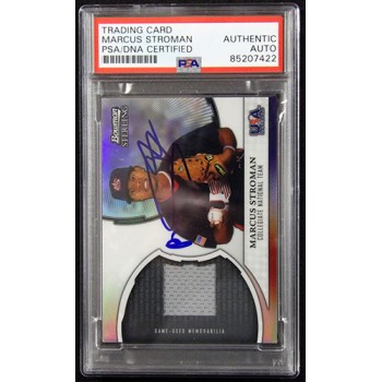 Marcus Stroman Signed 2011 Bowman Sterling USA Baseball Relic Card #USAR-MS PSA