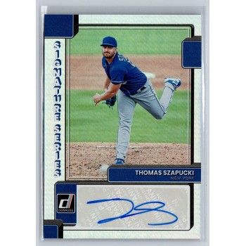 Thomas Szapucki NY Mets Signed 2022 Donruss Optic Signature Series Card SIGS-TS