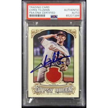 Chris Tillman Signed 2014 Topps Gypsy Queen Relic Card #GQR-CT PSA Authenticated