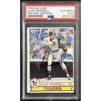 Alan Trammell Detroit Tigers Signed 1979 Topps Card #358 PSA Authenticated