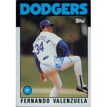 Fernando Valenzuela LA Dodgers Signed 1986 Topps Jumbo Card #58 JSA Authentic