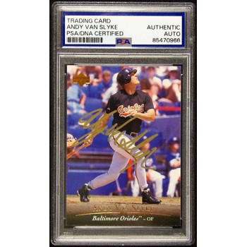 Andy Van Slyke Baltimore Orioles Signed 1995 Upper Deck Card #368 PSA Authentic