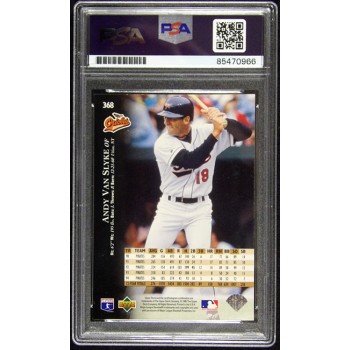 Andy Van Slyke Baltimore Orioles Signed 1995 Upper Deck Card #368 PSA Authentic