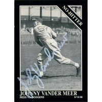 Johnny Vander Meer Signed 1992 The Sporting News Card #368 JSA Authenticated Johnny Vander Meer Signed 1992 The Sporting News Card #368 JSA Authenticated