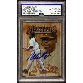 Mo Vaughn Boston Red Sox Signed 1997 Topps Finest Masters Card #202 PSA Authen