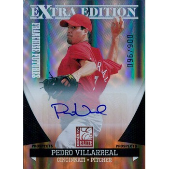 Pedro Villarreal Signed 2011 Donruss Elite Extra Edition Baseball Card /900 #176
