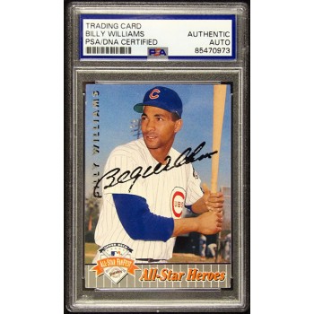 Billy Williams Chicago Cubs Signed 1992 Upper Deck Card #47 PSA Authenticated