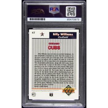 Billy Williams Chicago Cubs Signed 1992 Upper Deck Card #47 PSA Authenticated