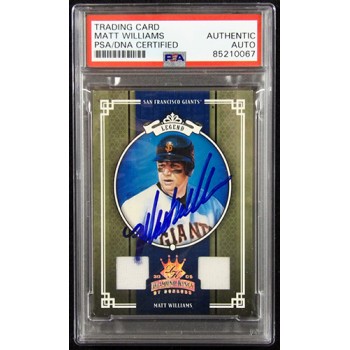 Matt Williams 2005 Donruss Diamond Kings Relic Card #299 PSA Authenticated /200