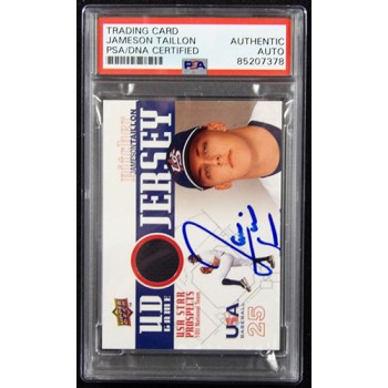 Asher Wojciechowski Signed 2009 Upper Deck USA Baseball Relic Card #GJU-40 PSA