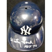 Whitey Ford New Your Yankees Signed Full Size Authentic Helmet JSA Authenticated
