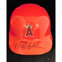 Rex Hudler Los Angeles Angels of Anaheim Signed Mini Helmet JSA Authenticated