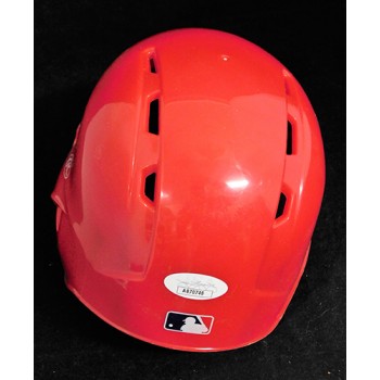 Rex Hudler Los Angeles Angels of Anaheim Signed Mini Helmet JSA Authenticated