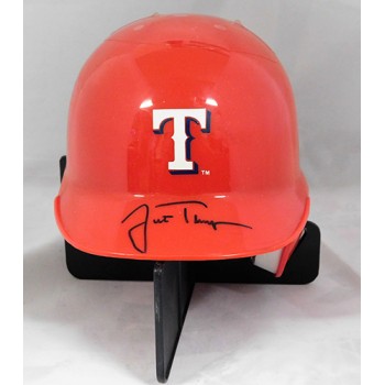 Justin Thompson Texas Rangers Signed Mini Helmet JSA Authenticated