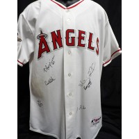 Anaheim Angels Signed 2002 Authentic Jersey JSA Authentic Molina Percival Ortiz