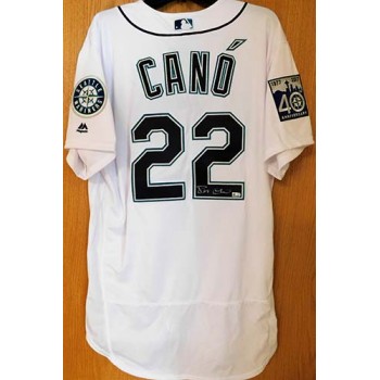 Robinson Cano Seattle Mariners Signed Authentic 40th Anniversary Jersey MLB Authenticated