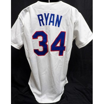 Nolan Ryan Texas Rangers Signed Rawlings Authentic Jersey JSA Authentic Bleeding