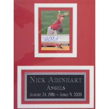 Nick Adenhart Angels Signed 2008 Topps Stadium Club Framed with 8x10 Photo